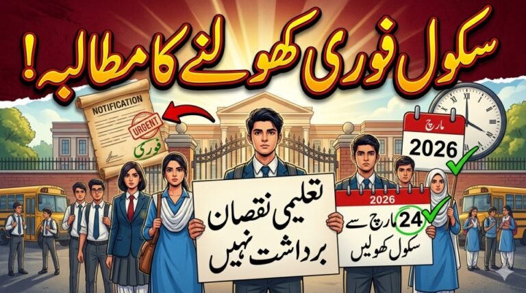 Private Schools Demand Early Reopening of Schools in Punjab 2026