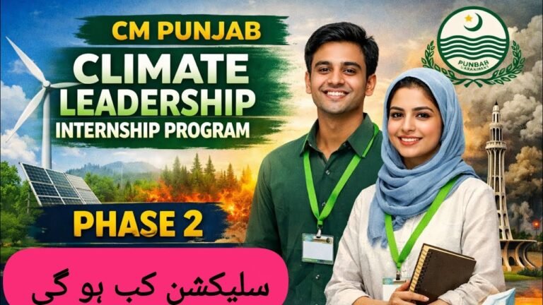 CM Punjab Climate Leadership Development Internship Program 2026 – Complete Guide