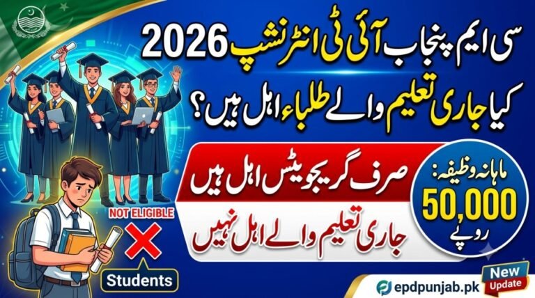 CM Punjab Internship Enrolled Student Eligibility